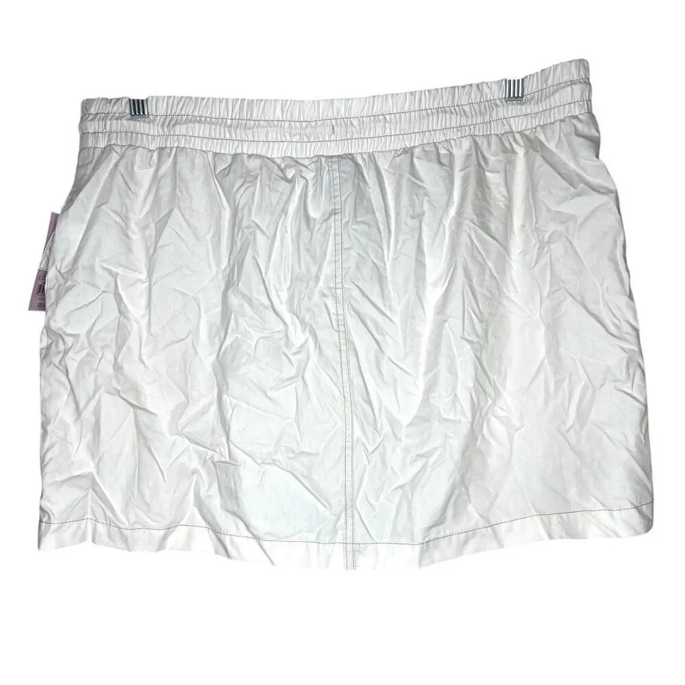 NEW Wild Fable Off-White Parachute Cargo Bungee Cord Cotton Mini Skirt XXL